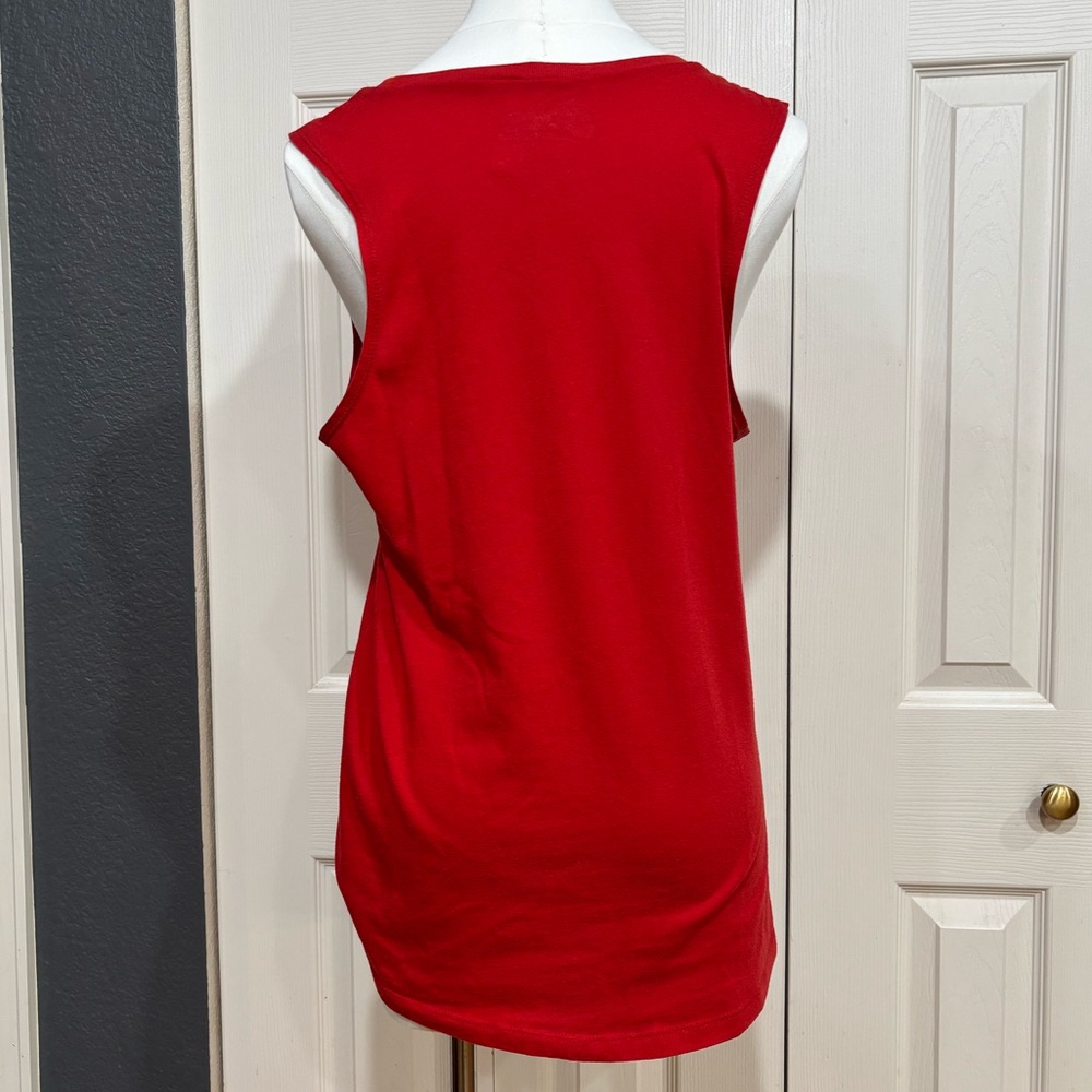 ⚡️BOWIE Red Graphic Sleeveless/Muscle Tank/T-shirt, screen print - Picture 4 of 11